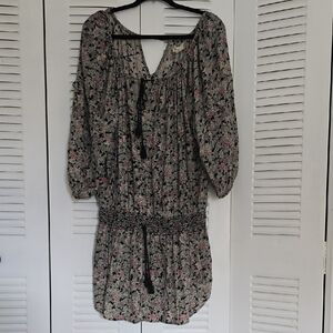 Denim & Supply Ralph Lauren Floral Dress - Black and Pink